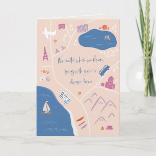 Carte Adventure avec vous Valentine Greeting Card