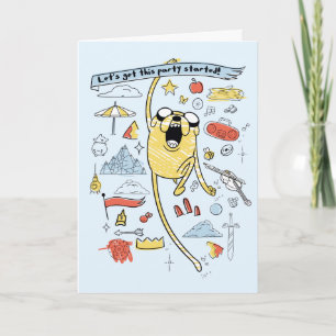 Carte Adventure Time Party Jake Sketch