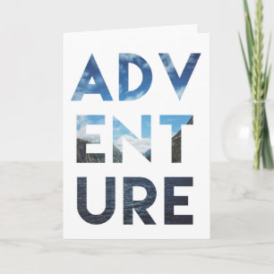 Carte Adventure Word Art Modern Travel Photographie