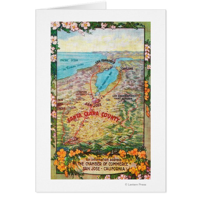 Carte aérienne du comté de Père Noël Clara (Devant)