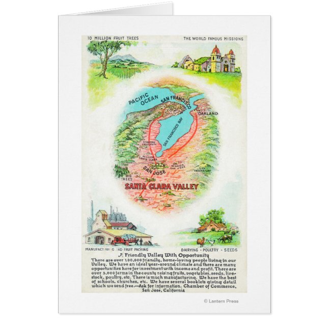 Carte aérienne du comté de Père Noël Clara avec si (Devant)