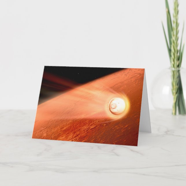 Carte Aérocoque Avec Perpersévérance Rover Descente Vers (Devant)