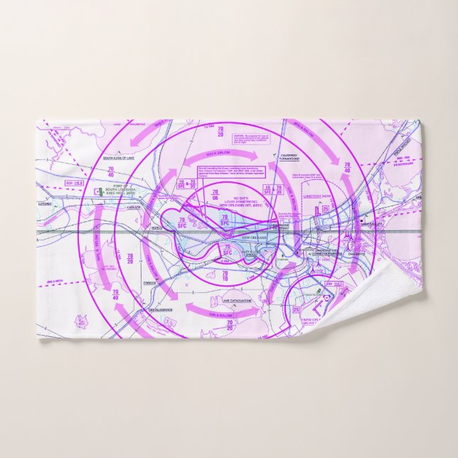 Carte aéronautique (Serviette à main)