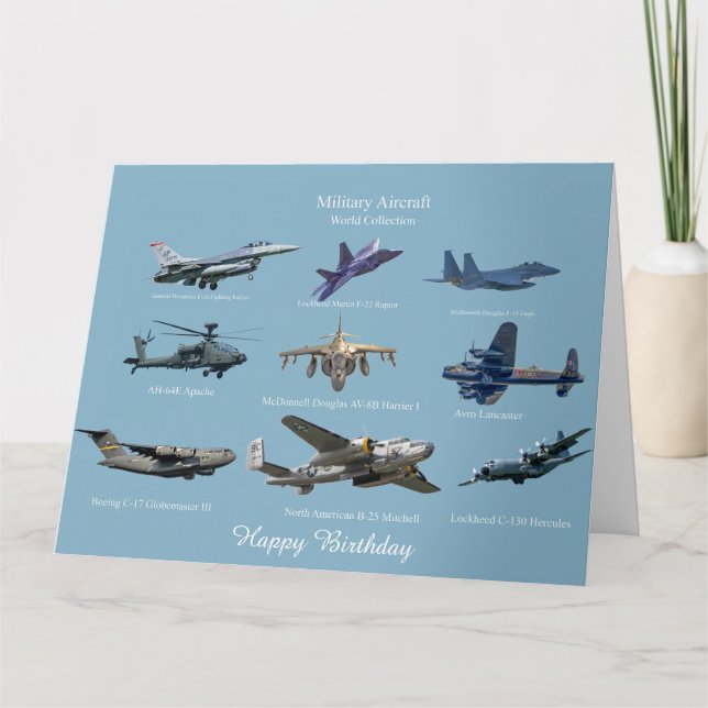 Carte Aéronefs militaires américains et britanniques (Devant)