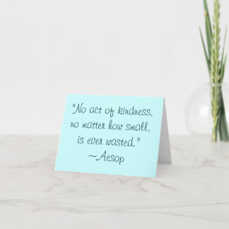 Carte Aesop Kindness Quote Notecard