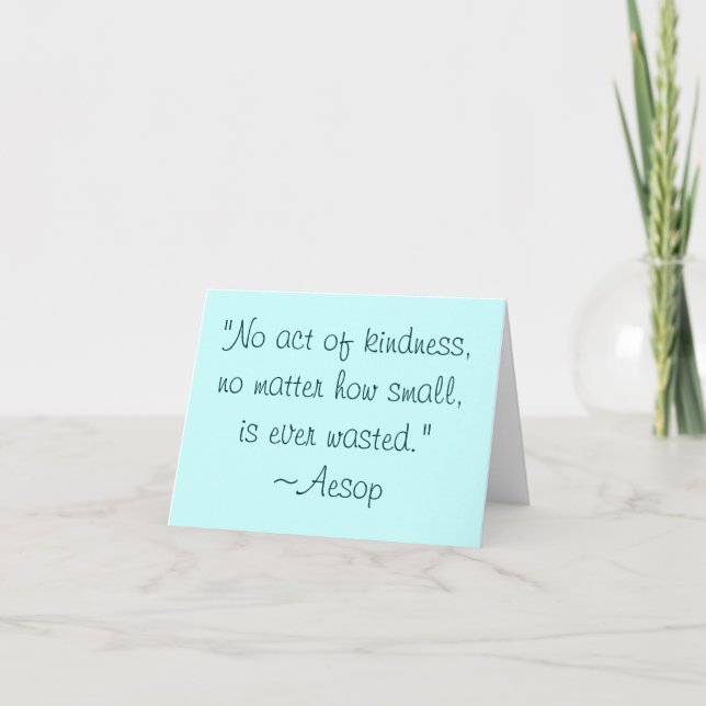 Carte Aesop Kindness Quote Notecard (Devant)