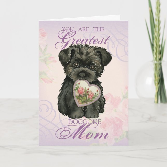 Carte Affenpinscher Heart Mom (Devant)