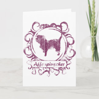 Carte Affenpinscher patiné chic