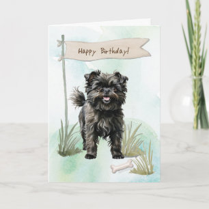 Carte Affenpinscher race Chien sous signe d'anniversaire