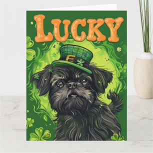 Carte Affenpinscher St. Patrick's Day Dress