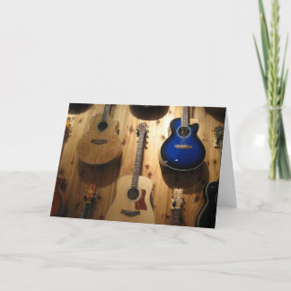 Carte affichage de guitare