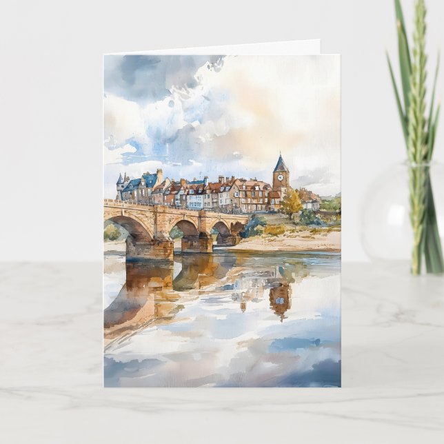 Carte Affiche aquarelle Berwick Art mural Berwick Mur (Devant)