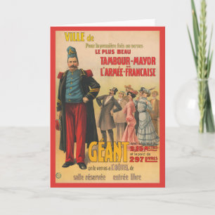 Carte Affiche De Cirque De Foule Admirant Un Soldat Fran