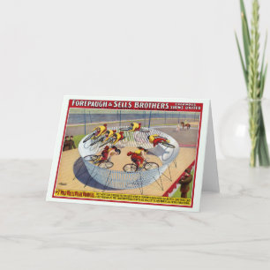 Carte Affiche De Cirque Des Sept Gaynells Vélos D'Équita