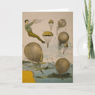 Carte Affiche De Cirque D'Un Ballon Aérien
