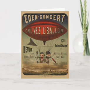 Carte Affiche De Cirque Française De Deux Artistes En Aé