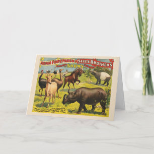 Carte Affiche de cirque pour Adam Forepaugh & Sells Brot