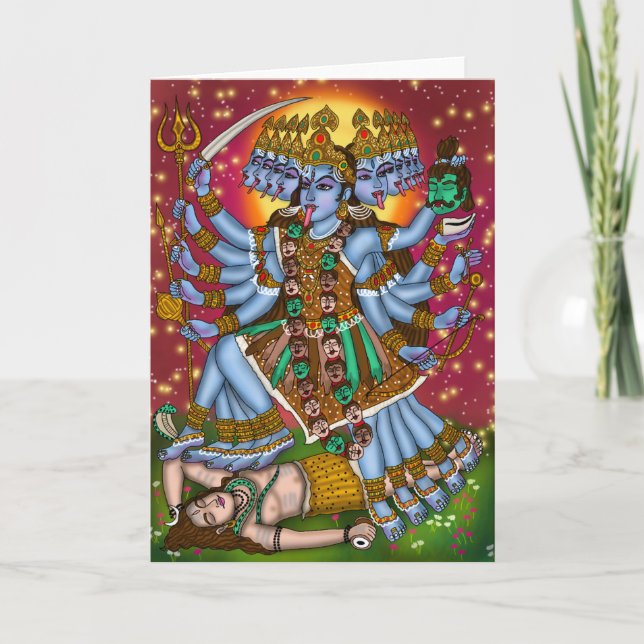 Carte Affiche de la déesse Mahakali (Devant)
