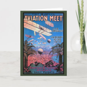 Carte Affiche de la réunion de l'aviation Vintage à Los 