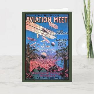 Carte Affiche de la réunion de l'aviation Vintage à Los