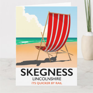 Carte Affiche de plage Skegness Lincolnshire