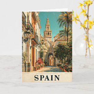 Carte Affiche de voyage en Espagne