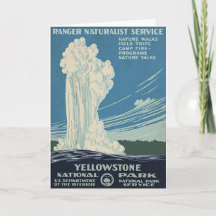 Carte Affiche De Voyage Pour Le Parc National De Yellows