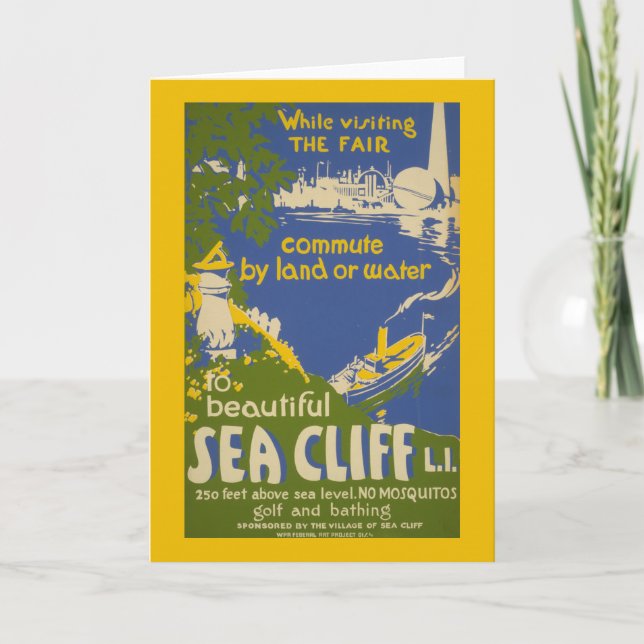 Carte Affiche de voyage Promotion Sea Cliff, Long Island (Devant)