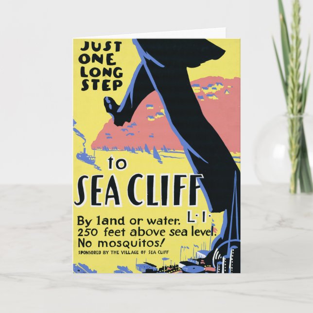 Carte Affiche de voyage Promotion Sea Cliff, Long Island (Devant)