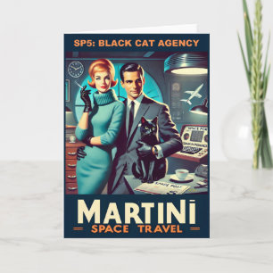 Carte Affiche de voyage spatial Martini SP5 : Agence Bla