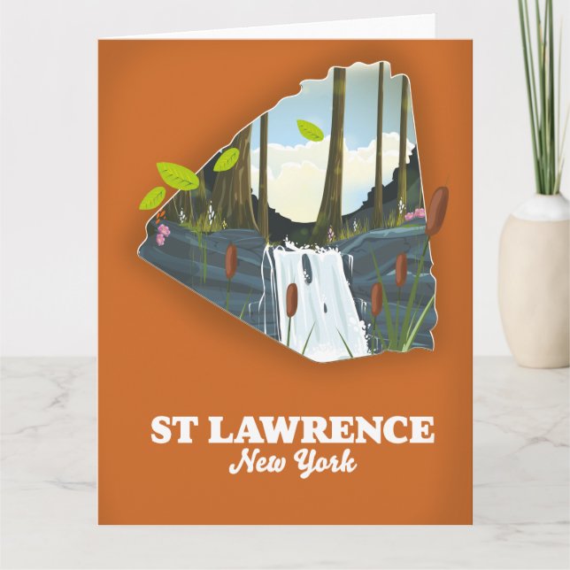 Carte Affiche de voyage St Lawrence New York (Devant)