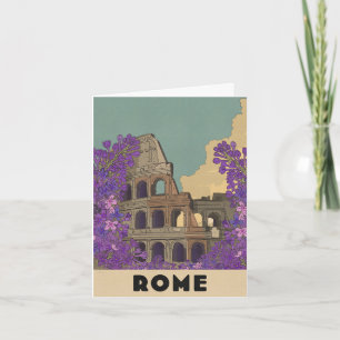 Carte Affiche de voyage vintage de Rome