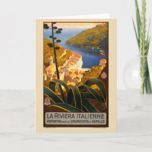 Carte Affiche italienne Riviera Europe Italy Travel