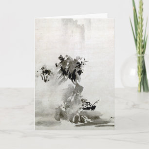 Carte Affiche paysagère Sesshu Toyo Haboku-Sansui