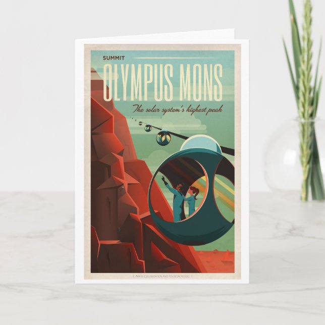 Carte Affiche touristique SpaceX Mars Olympus Mons (Devant)
