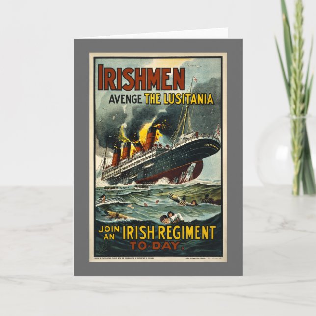 Carte Affiche vintage de Lusitania (recrutement (Devant)
