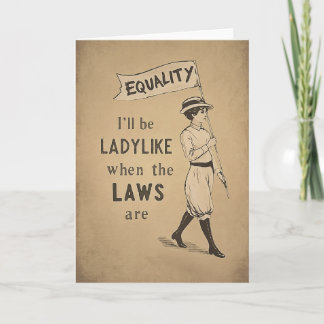 Carte Affiche Vintage Égalité | Féminisme Suffragette