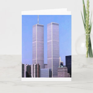 Carte Affiche Vintage World Trade Center Twin Towers NYC