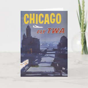 Carte Affiche Voyage Pour Les Vols Trans World Airlines