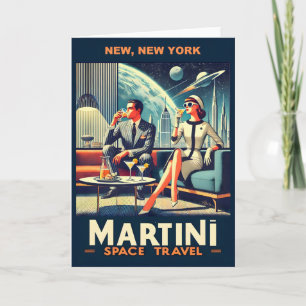 Carte Affiches de voyage dans l'espace Martini, New York