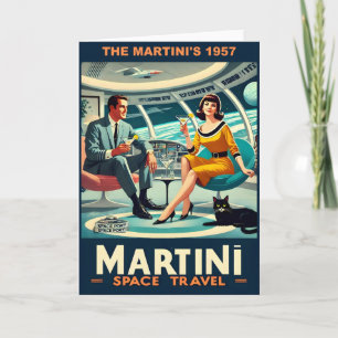Carte Affiches de voyage spatiaux Martini Les Martini's