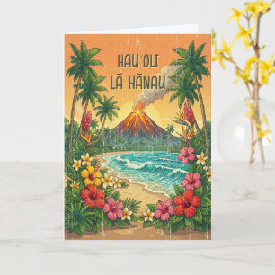 Carte Affiches de voyage vintage hawaïennes - Île d'Hawa