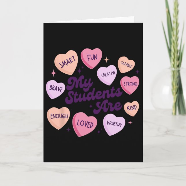 Carte Affirmations positives pour enseignants Saint-Vale (Devant)