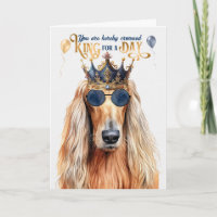 Afghan Hound Dog King pour jour drôle Anniversaire