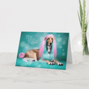Carte Afghan Hound Dog reBARKable Félicitations