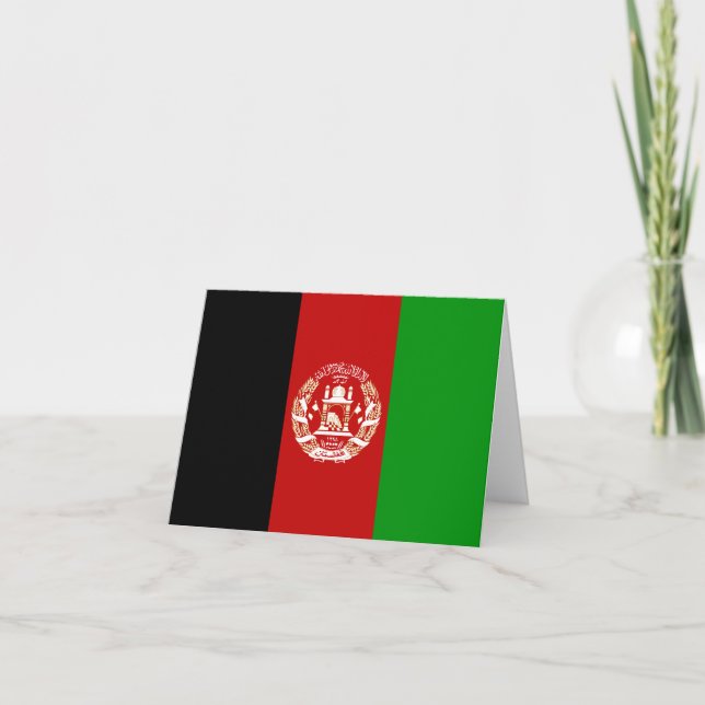 Carte Afghanistan avec drapeau (Devant)