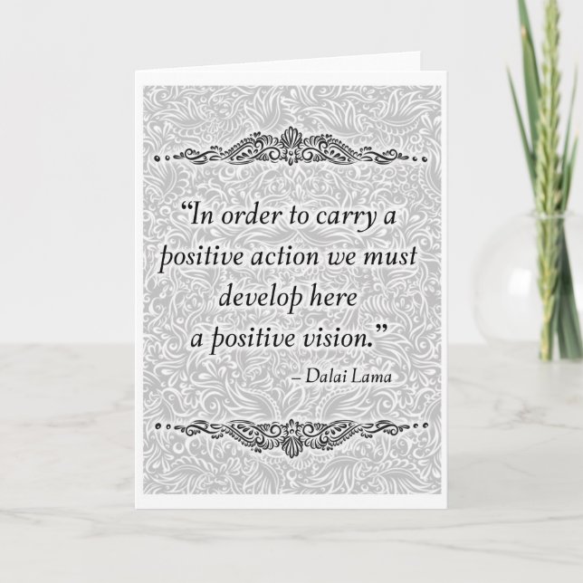 Carte Afin de porter un positif - Citation positive (Devant)