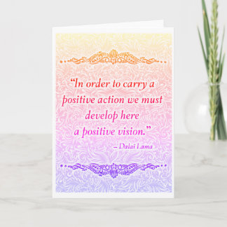 Carte Afin de porter un positif - Citation positive