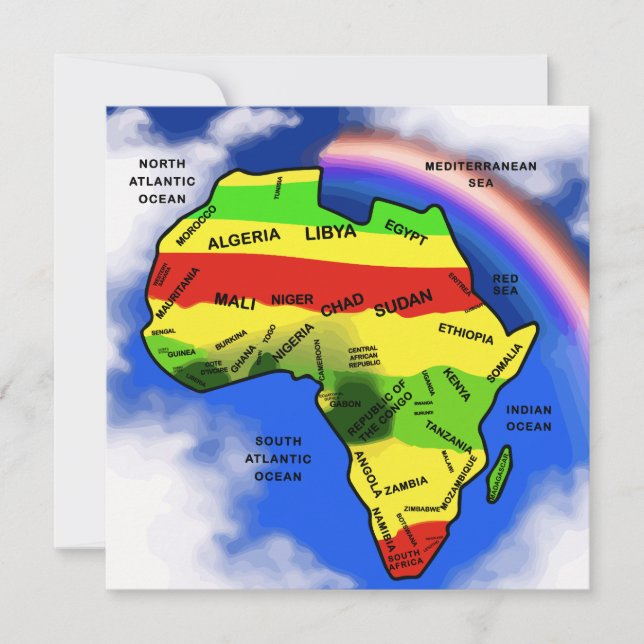 Carte africaine arc-en-ciel (Devant)