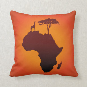Carte africaine de safari - coussin